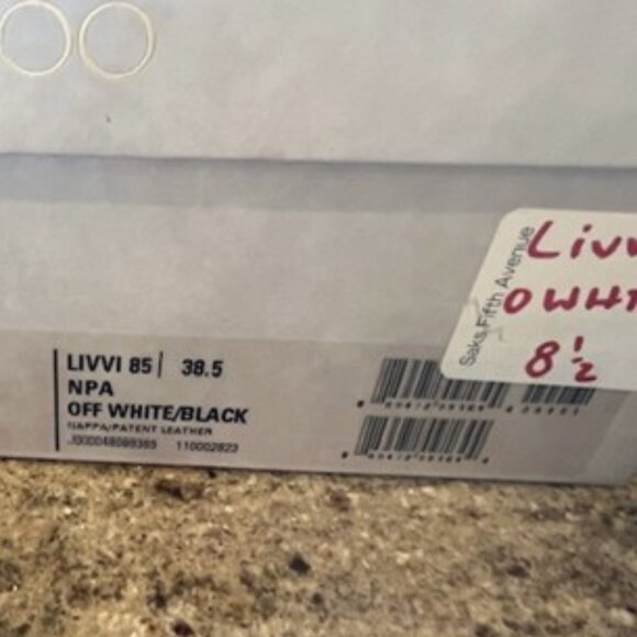 Jimmy Choo Livvi 85 Pump-Off-White/Black-Size 38.5 - Picture 5 of 14